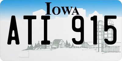 IA license plate ATI915