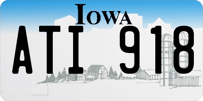 IA license plate ATI918