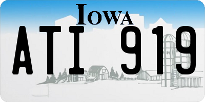 IA license plate ATI919