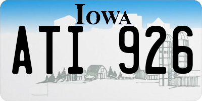 IA license plate ATI926