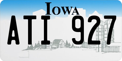 IA license plate ATI927