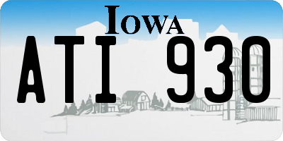 IA license plate ATI930