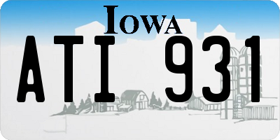 IA license plate ATI931