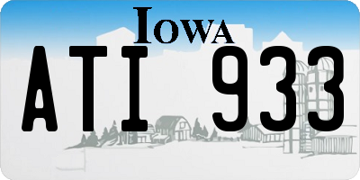 IA license plate ATI933