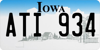 IA license plate ATI934