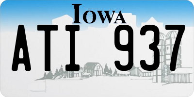 IA license plate ATI937