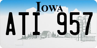 IA license plate ATI957