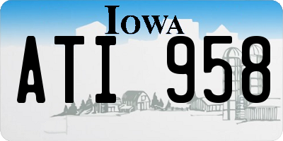 IA license plate ATI958