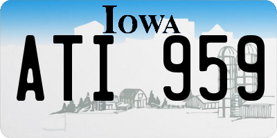 IA license plate ATI959