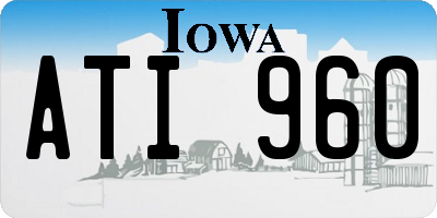 IA license plate ATI960