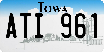 IA license plate ATI961