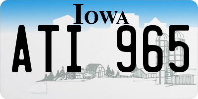 IA license plate ATI965
