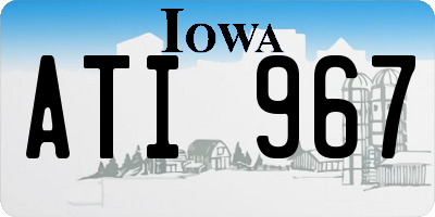 IA license plate ATI967