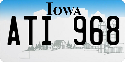 IA license plate ATI968