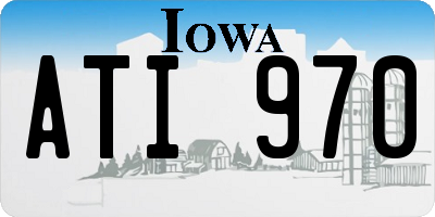 IA license plate ATI970