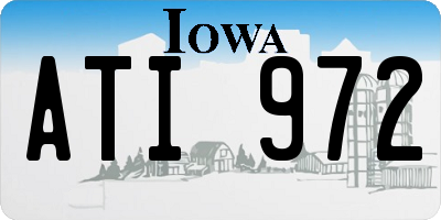 IA license plate ATI972