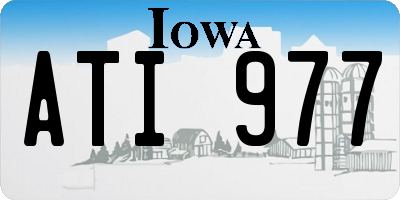 IA license plate ATI977