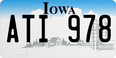 IA license plate ATI978