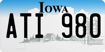 IA license plate ATI980