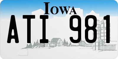 IA license plate ATI981