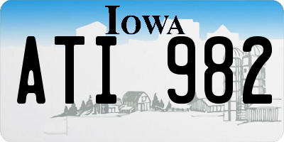 IA license plate ATI982