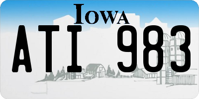 IA license plate ATI983