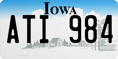 IA license plate ATI984