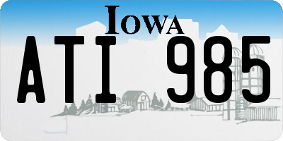 IA license plate ATI985