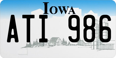 IA license plate ATI986
