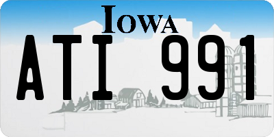 IA license plate ATI991