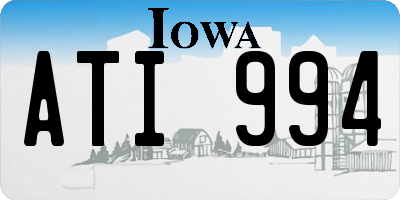 IA license plate ATI994