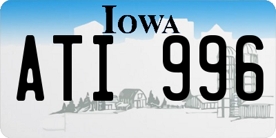 IA license plate ATI996
