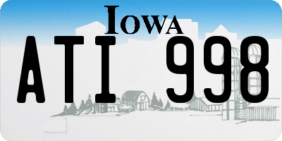 IA license plate ATI998