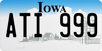IA license plate ATI999