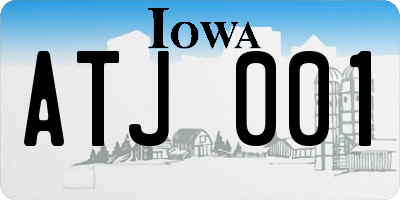 IA license plate ATJ001