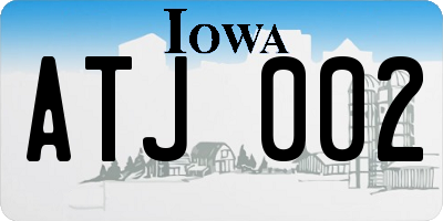 IA license plate ATJ002
