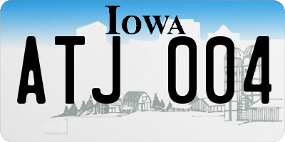 IA license plate ATJ004