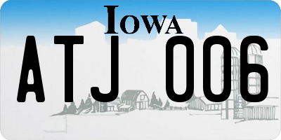 IA license plate ATJ006