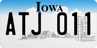 IA license plate ATJ011