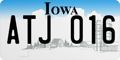 IA license plate ATJ016