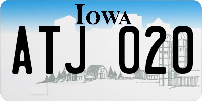 IA license plate ATJ020