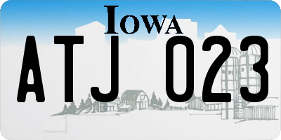 IA license plate ATJ023