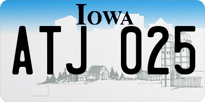 IA license plate ATJ025