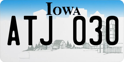 IA license plate ATJ030