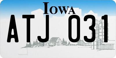 IA license plate ATJ031