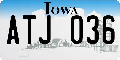 IA license plate ATJ036