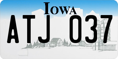 IA license plate ATJ037