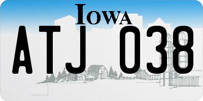 IA license plate ATJ038