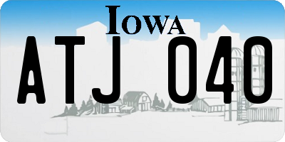 IA license plate ATJ040