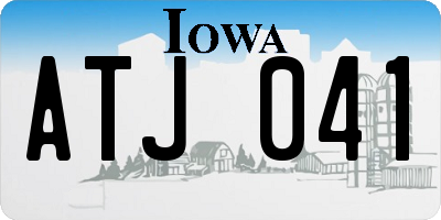 IA license plate ATJ041